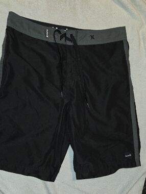 Hurley Black and Charcoal Men’s Swim Board Shorts
